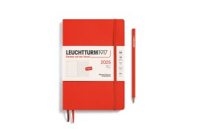 LEUCHTTURM WEEKLY PLANNER 2025 & NB A5 SC 12 MONTHS LOBSTER 370750